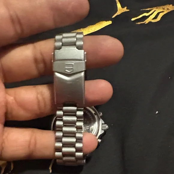 Men's Blue and Silver Chronograph Watch